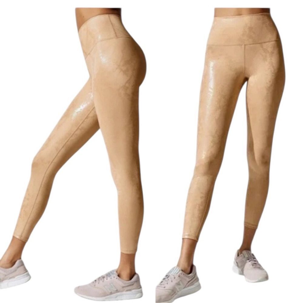 Carbon38 Shiny Nude High-Waist Leggings